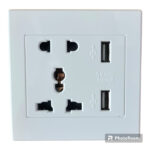 Colokan Listrik Dinding Stop Kontak Universal UK EU US 2 USB Port