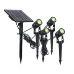 Lampu solar taman outdoor 4 in 1, garden light, warm white