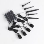 Lampu solar taman outdoor 4 in 1, garden light, warm white - Image 3